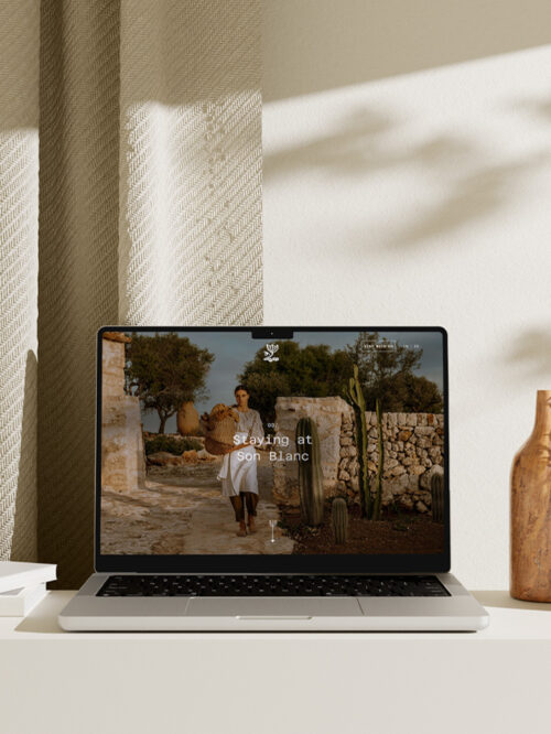 Son Blanc Farmhouse Menorca boutique hotel | Website and social media (Instagram) design by Average Studio | Carlos del Bas | https://sonblancmenorca.com/