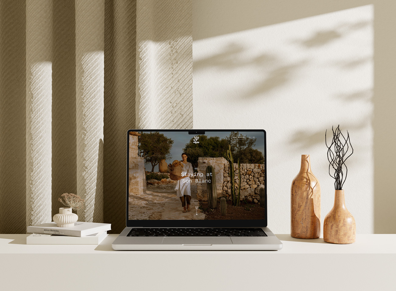 Son Blanc Farmhouse Menorca boutique hotel | Website and social media (Instagram) design by Average Studio | Carlos del Bas | https://sonblancmenorca.com/